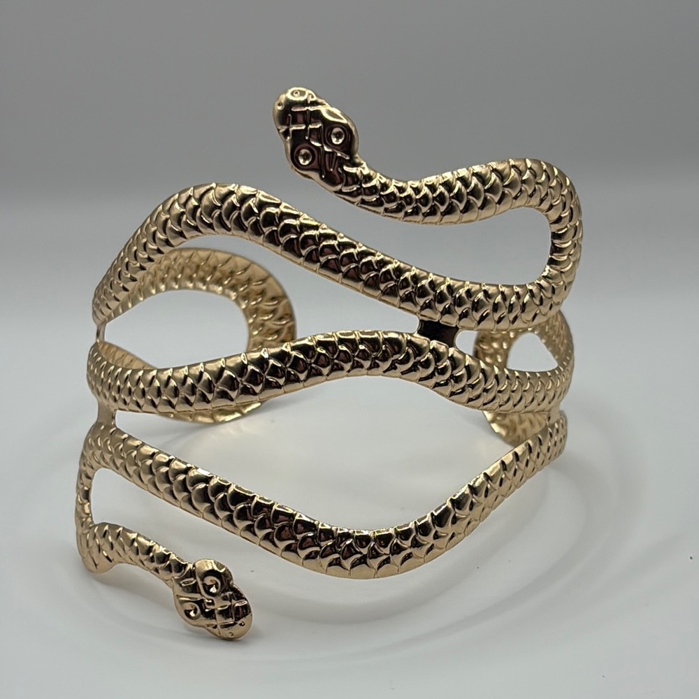 Gold Snake Arm Bracelet Trendy Fashionable Fashion Jewelry